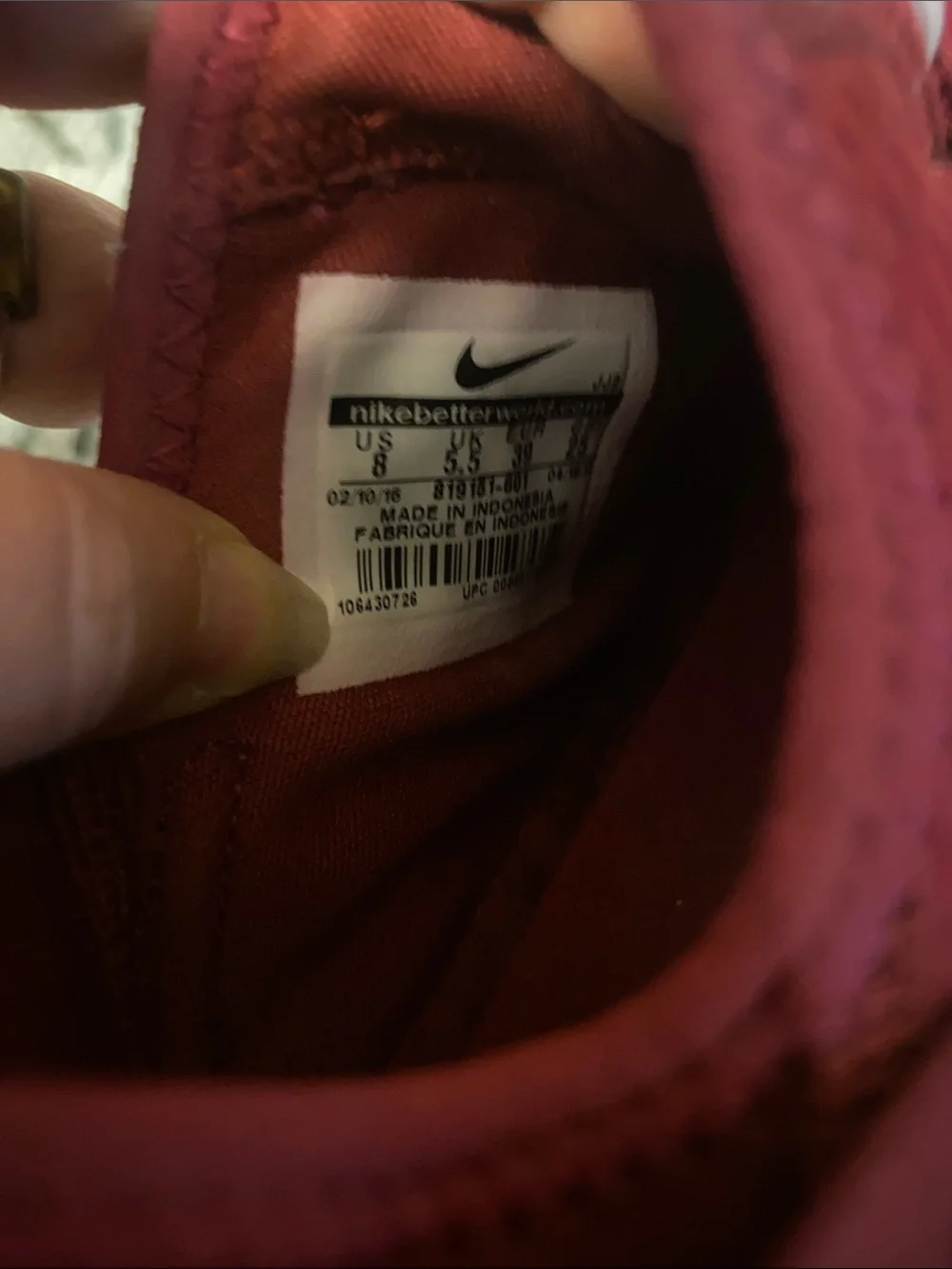 Nike Air Huarache Women's Athletic Shoes in Burgundy Red